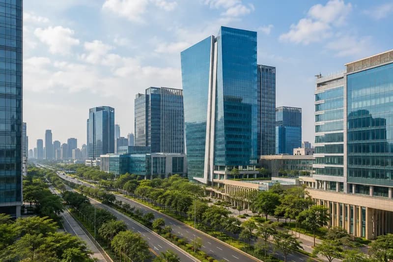 Modern office towers in Mumbai’s Bandra Kurla Complex